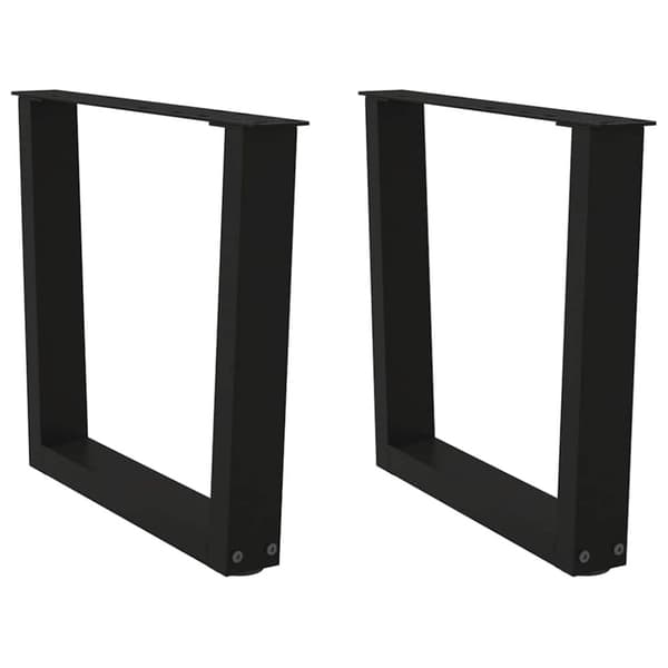 vidaXL Ruokapöydän jalat V-muotoinen 2 kpl Musta 60x(42-43,3) cm Teräs