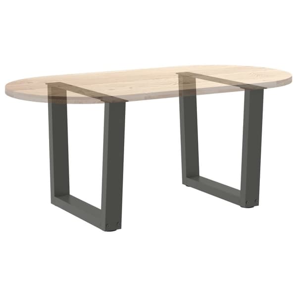 vidaXL Ruokapöydän jalat V-muotoinen 2 kpl Antrasiitti 50x(42-43,3) cm