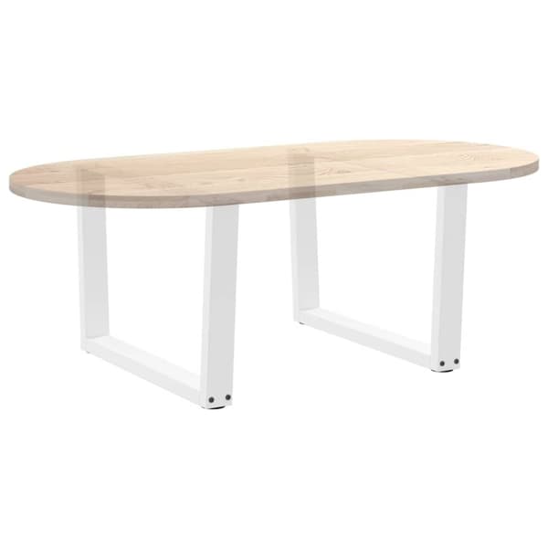 vidaXL Ruokapöydän jalat V-muoto 2 kpl Valkoinen 70x(42-43,3) cm Teräs