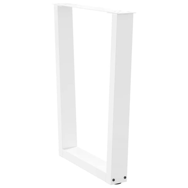 vidaXL Spisebordben V-formet 2 stk hvit 70 x (72-73,3) cm stål