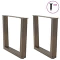 Miniatyrbilde 5 av 11: vidaXL Salongbordben V-formet 2 stk naturstål 60 x (42-43,3) cm stål