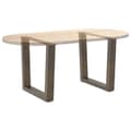 Miniatyrbilde 8 av 11: vidaXL Salongbordben V-formet 2 stk naturstål 60 x (42-43,3) cm stål