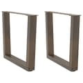Miniatyrbilde 1 av 11: vidaXL Salongbordben V-formet 2 stk naturstål 60 x (42-43,3) cm stål