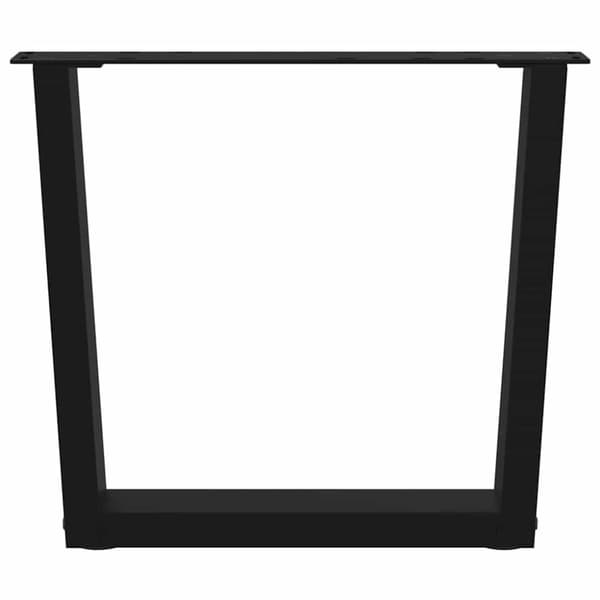 vidaXL Matbordsben V-formade 2 st svart 50x(42-43,3) cm stål