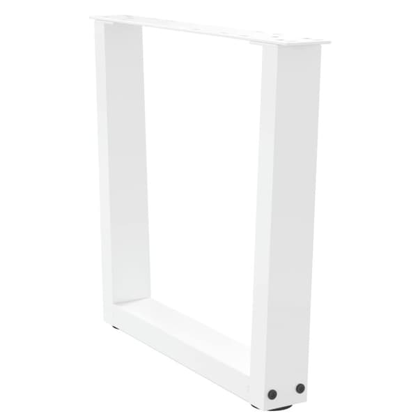 vidaXL Ruokapöydän jalat V-muoto 2 kpl Valkoinen 60x(42-43,3) cm Teräs