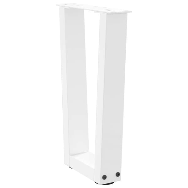 vidaXL Matbordsben V-formade 2 st vit 38x(42-43,3) cm stål