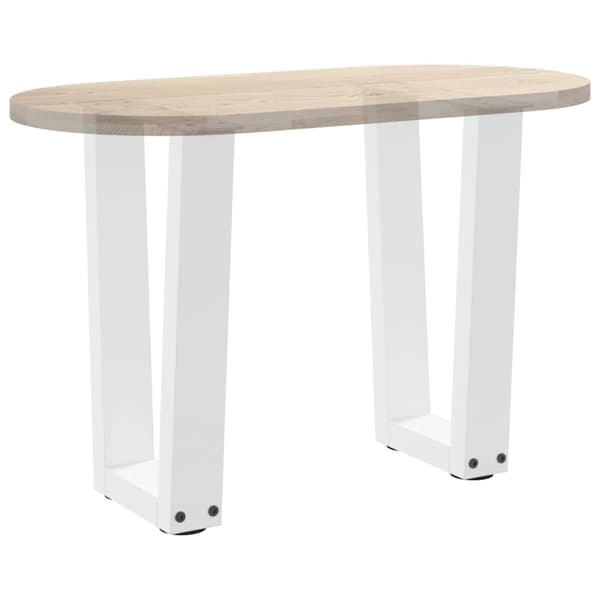 vidaXL Matbordsben V-formade 2 st vit 38x(42-43,3) cm stål