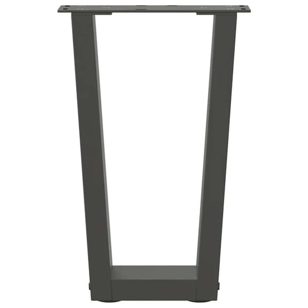 vidaXL Matbordsben V-formade 2 st antracit 38x(42-43,3) cm stål