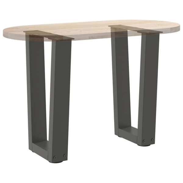 vidaXL Matbordsben V-formade 2 st antracit 38x(42-43,3) cm stål