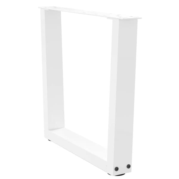 vidaXL Matbordsben V-formade 2 st vit 60x(42-43,3) cm stål