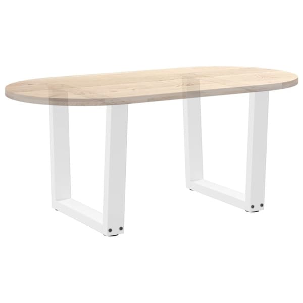vidaXL Matbordsben V-formade 2 st vit 60x(42-43,3) cm stål