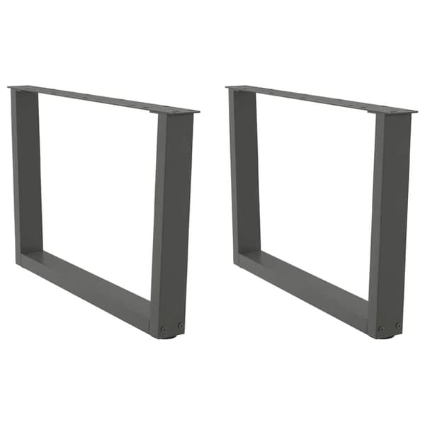vidaXL Salongbordben V-formet 2 stk antrasitt 70 x (42-43,3) cm stål