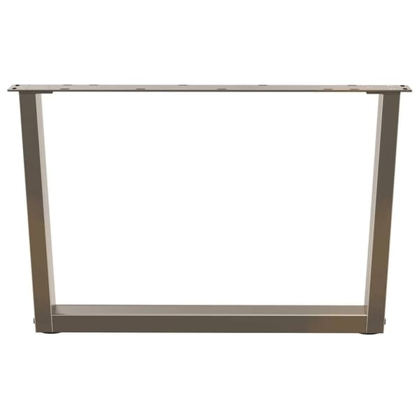 vidaXL Matbordsben V-formade 2 st naturstål 70x(42-43,3) cm stål