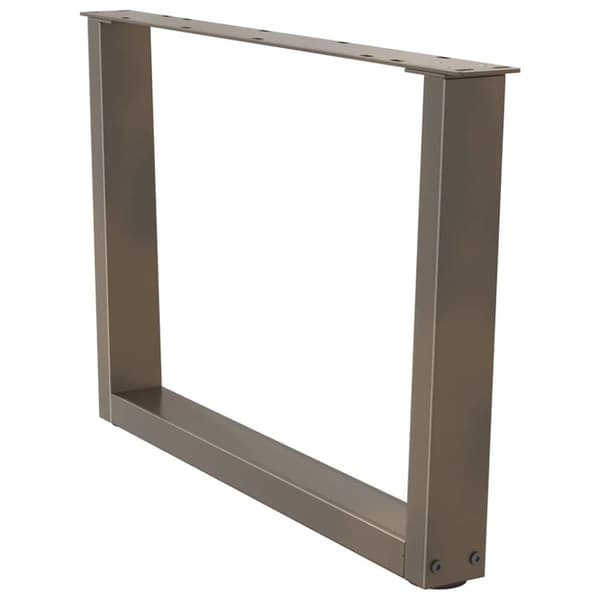 vidaXL Matbordsben V-formade 2 st naturstål 70x(42-43,3) cm stål