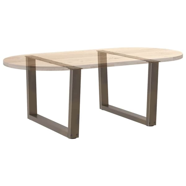 vidaXL Matbordsben V-formade 2 st naturstål 70x(42-43,3) cm stål