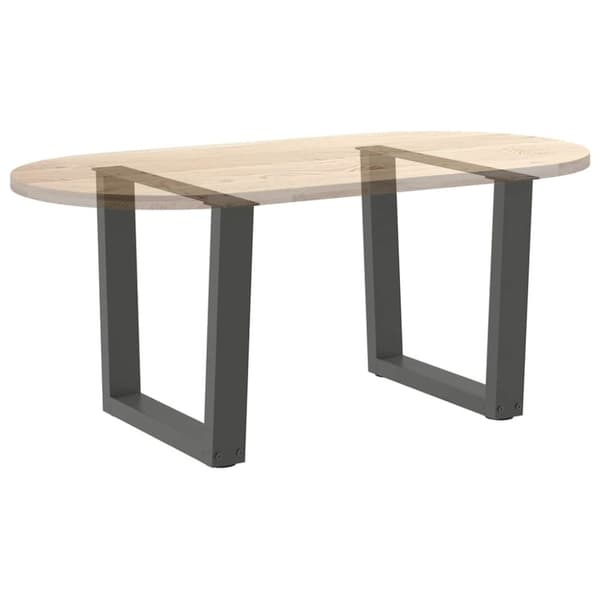 vidaXL Ruokapöydän jalat V-muoto 2 kpl Antrasiitti 60x(42-43,3) cm