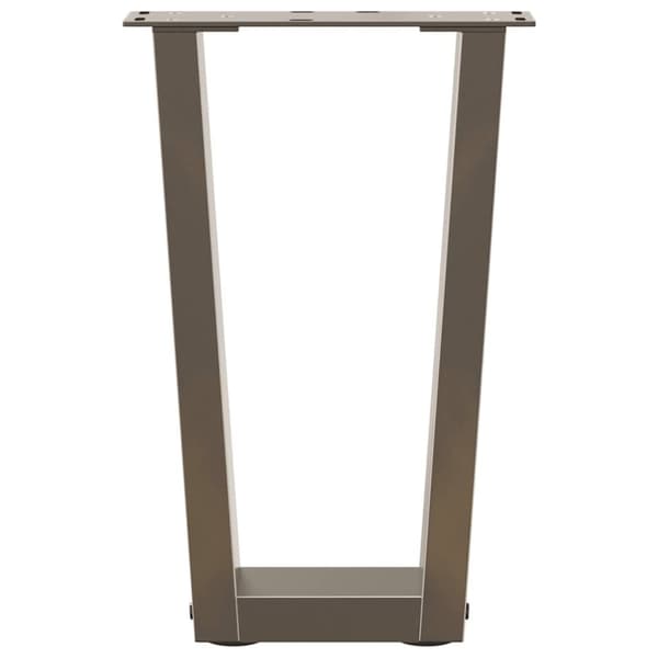vidaXL Ruokapöydän jalat V-muoto 2 kpl Luonnonteräs 38x(42-43,3) cm