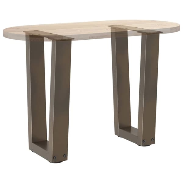 vidaXL Ruokapöydän jalat V-muoto 2 kpl Luonnonteräs 38x(42-43,3) cm