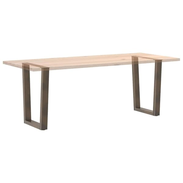 vidaXL Ruokapöydän jalat V-muotoiset 2 kpl Luonnonvärinen teräs 70x(72-73,3) cm Teräs
