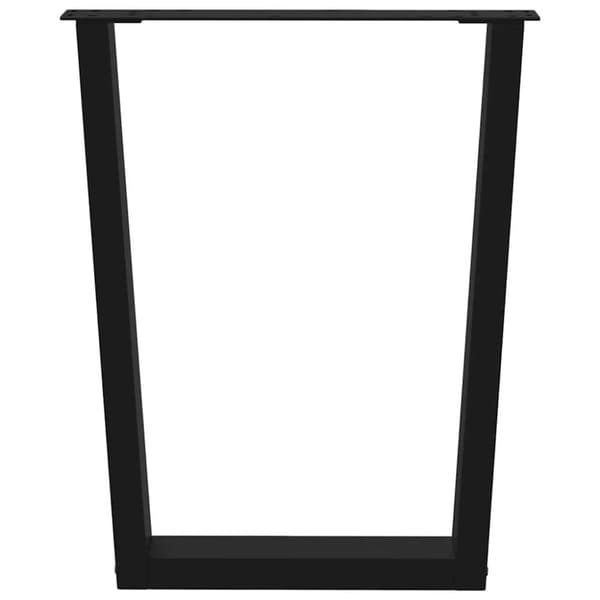 vidaXL Spisebordben V-formet 2 stk svart 70 x (72-73,3) cm stål