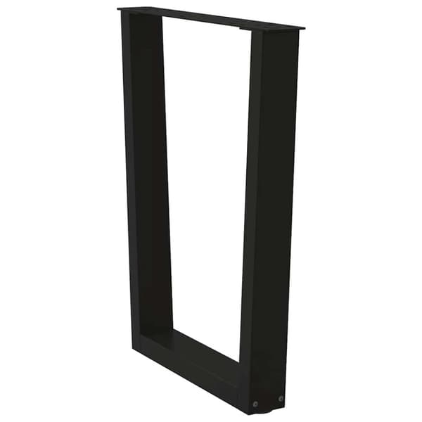 vidaXL Spisebordben V-formet 2 stk svart 70 x (72-73,3) cm stål