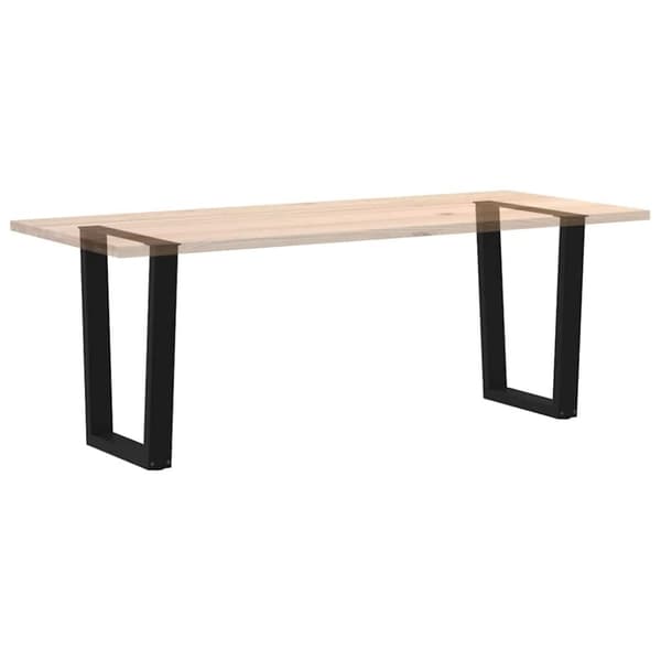 vidaXL Spisebordben V-formet 2 stk svart 70 x (72-73,3) cm stål