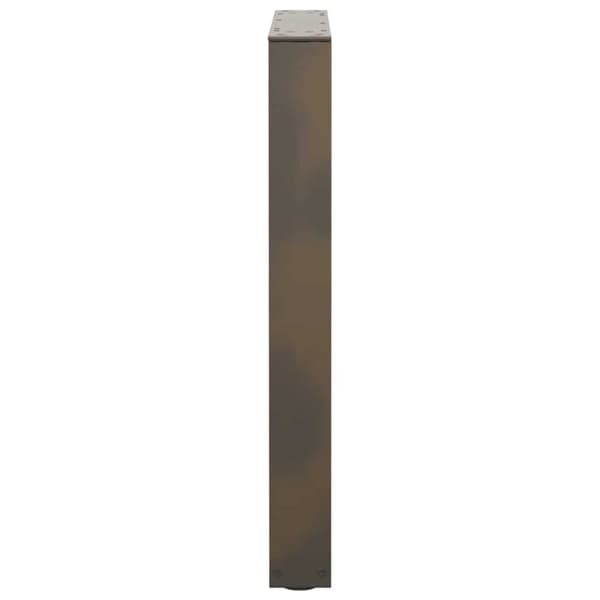 vidaXL Spisebordben V-formet 2 stk naturstål 60 x (72-73,3) cm stål