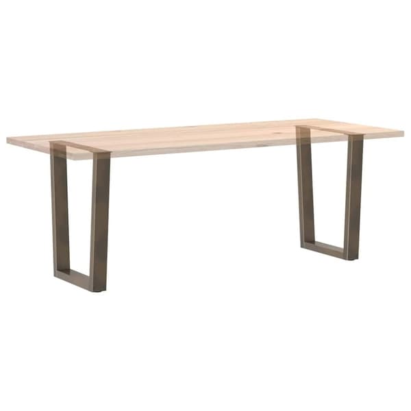 vidaXL Spisebordben V-formet 2 stk naturstål 60 x (72-73,3) cm stål
