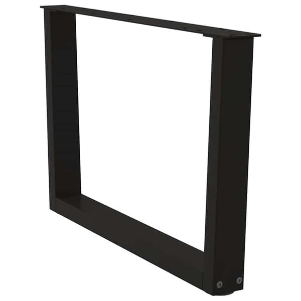 vidaXL Salongbordben V-formet 2 stk svart 70 x (42-43,3) cm stål