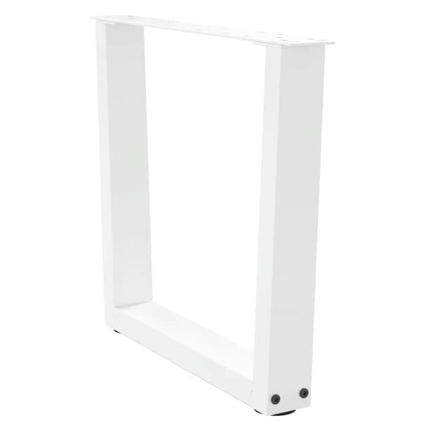 vidaXL Matbordsben V-formade 2 st vit 50x(42-43,3) cm stål