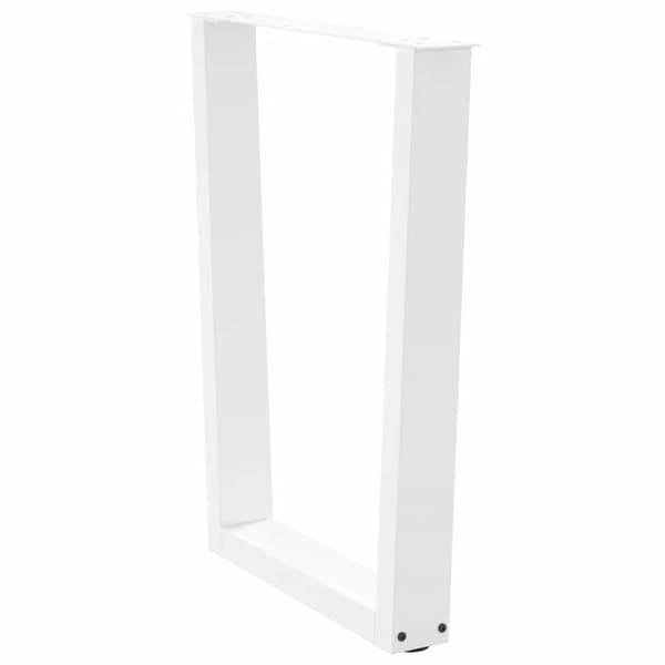 vidaXL Matbordsben V-formade 2 st vit 60x(72-73,3) cm stål