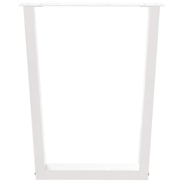 vidaXL Matbordsben V-formade 2 st vit 60x(72-73,3) cm stål