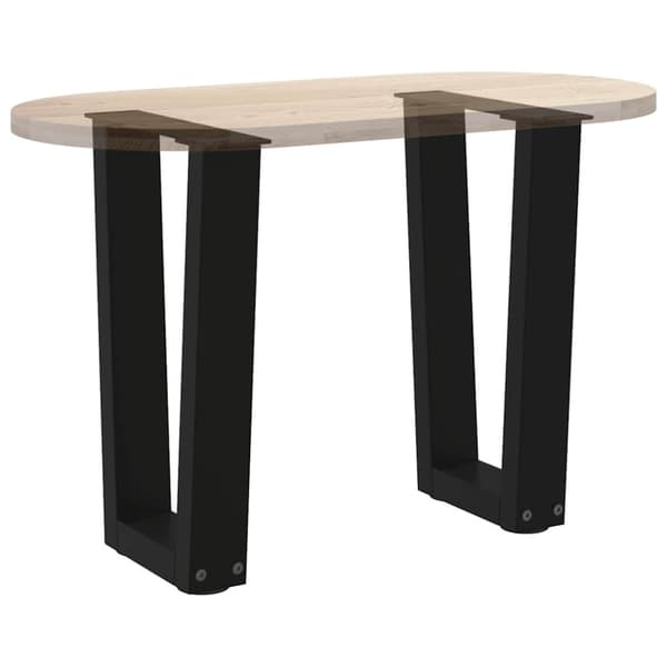 vidaXL Ruokapöydän jalat V-muoto 2 kpl Musta 38x(42-43,3) cm Teräs