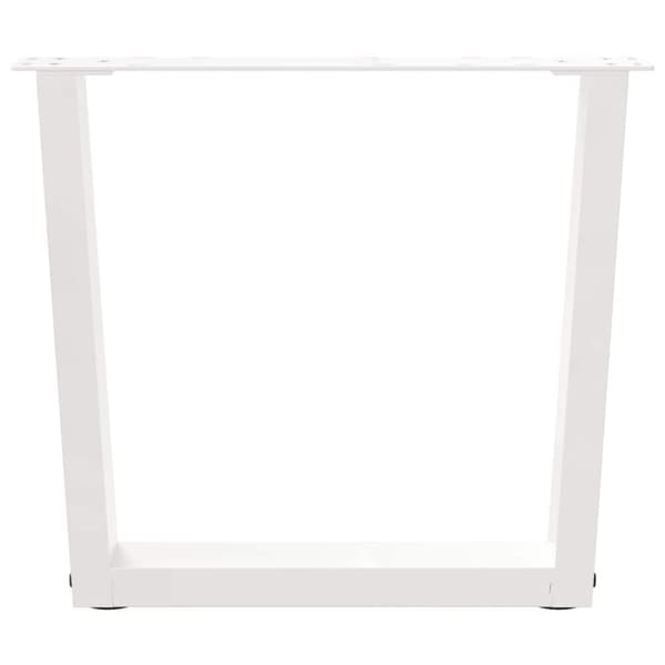 vidaXL Sohvapöydän jalat V-muotoiset 2 kpl valkoinen 50x(42-43,3) cm teräs