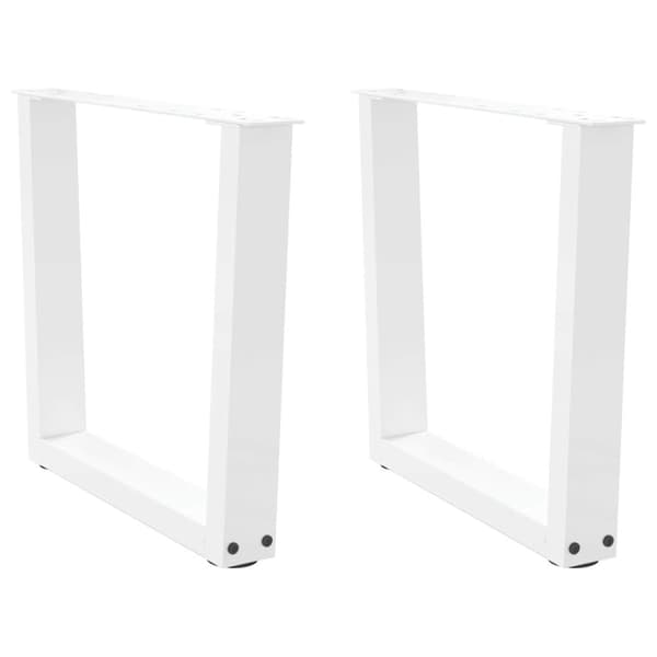 vidaXL Sohvapöydän jalat V-muotoiset 2 kpl valkoinen 50x(42-43,3) cm teräs