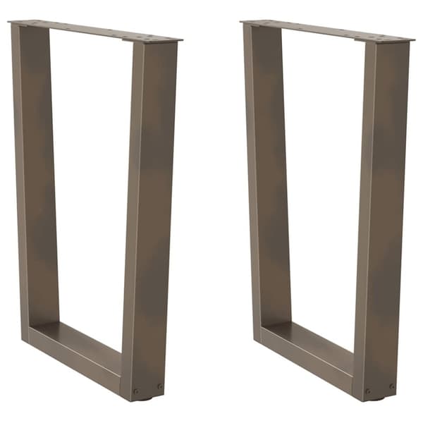 vidaXL Ruokapöydän jalat V-muoto 2 kpl Luonnonteräs 60x(72-73,3) cm