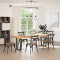 Miniatyrbilde 2 av 10: vidaXL Spisebordben V-formet 2 stk antrasitt 60 x (72-73,3) cm stål