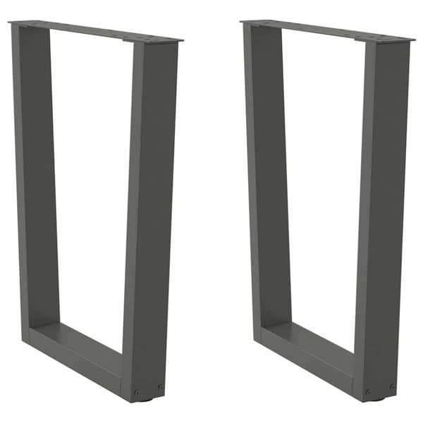 vidaXL Spisebordben V-formet 2 stk antrasitt 60 x (72-73,3) cm stål