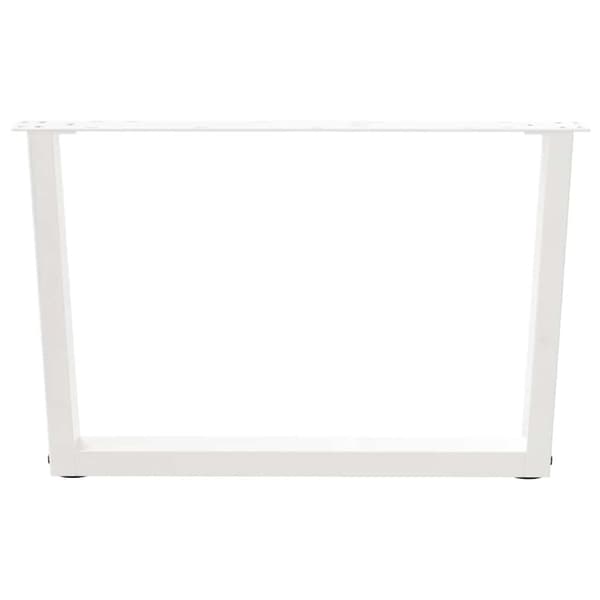 vidaXL Spisebordben V-formet 2 stk hvit 70x(42-43,3) cm stål