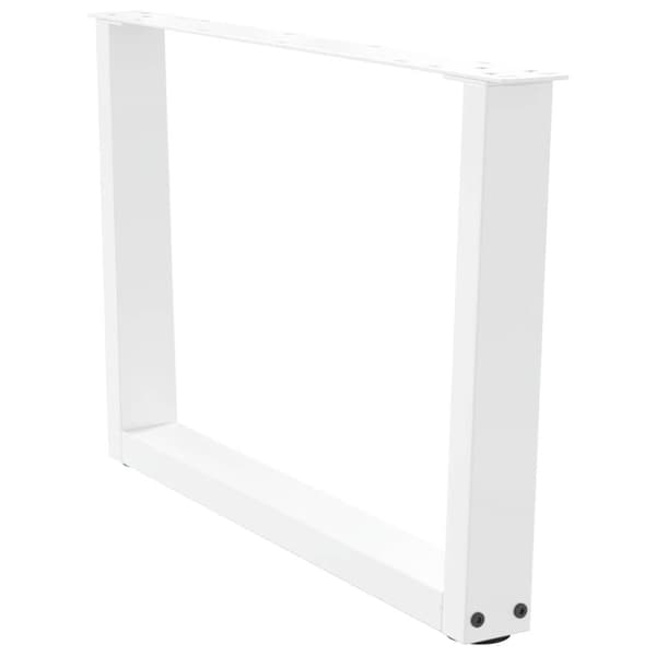 vidaXL Spisebordben V-formet 2 stk hvit 70x(42-43,3) cm stål