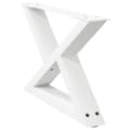 Miniatyrbilde 4 av 10: vidaXL Salongbordben 2 stk hvite 60 x (30-31,3) cm stål