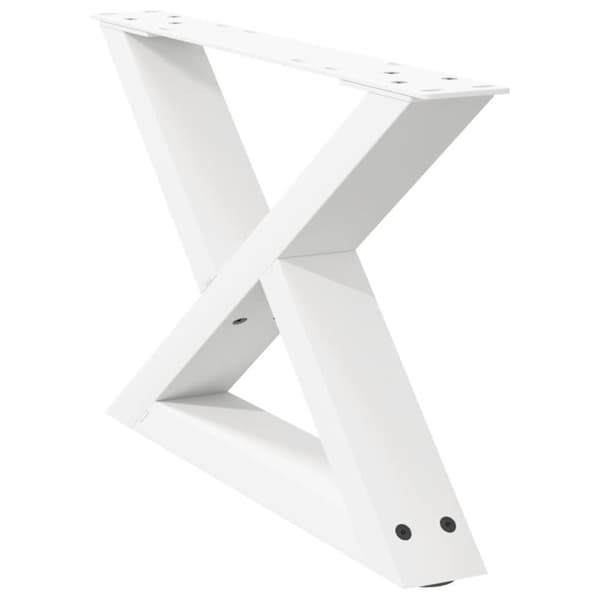 vidaXL Salongbordben 2 stk hvite 60 x (30-31,3) cm stål
