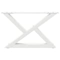 Miniatyrbilde 5 av 10: vidaXL Salongbordben 2 stk hvite 60 x (30-31,3) cm stål