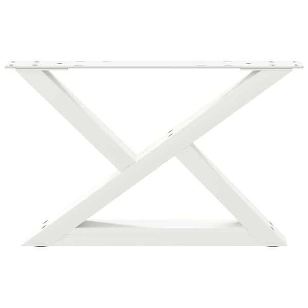 vidaXL Salongbordben 2 stk hvite 60 x (30-31,3) cm stål