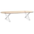Miniatyrbilde 8 av 10: vidaXL Salongbordben 2 stk hvite 60 x (30-31,3) cm stål