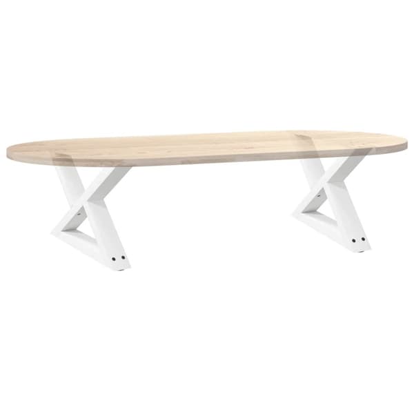 vidaXL Salongbordben 2 stk hvite 60 x (30-31,3) cm stål