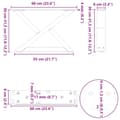 Miniatyrbilde 10 av 10: vidaXL Salongbordben 2 stk hvite 60 x (30-31,3) cm stål