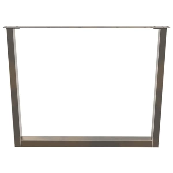 vidaXL Matbordsben V-formade 3 st naturstål 100x(72-73,3) cm stål