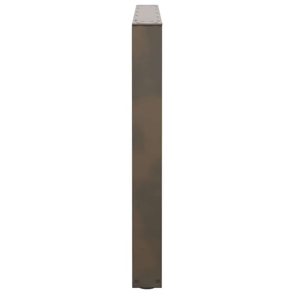 vidaXL Matbordsben V-formade 3 st naturstål 100x(72-73,3) cm stål