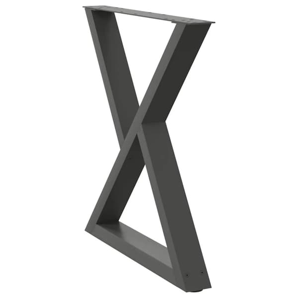 vidaXL Matbordsben 2 st antracit 80x(72-73,3) cm stål